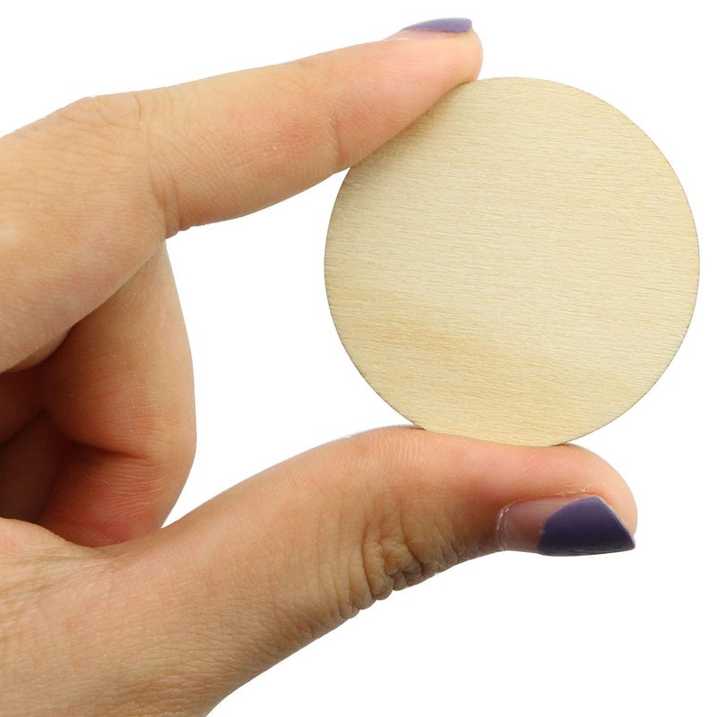 Tegg 1.5 Inch Natural Wood Slices 50PCS Unfinished Rustic Round Wood Cutouts for DIY Crafts - Image 4